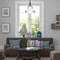 Lampa wisząca Brecken - 2 źródła światła - Postarzany mosiądz QZ-BRECKEN-2P-AB-OPAL Elstead Lighting