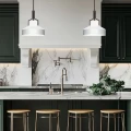 Lampa wisząca Brecken - 2 źródła światła - Postarzany mosiądz QZ-BRECKEN-2P-AB-OPAL Elstead Lighting