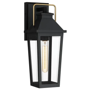 Średnia latarnia naścienna Buckley - 1 źródło światła - Matowa czerń QZ-BUCKLEY-M-MBK Elstead Lighting
