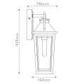 Średnia latarnia naścienna Buckley - 1 źródło światła - Matowa czerń QZ-BUCKLEY-M-MBK Elstead Lighting