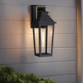 Średnia latarnia naścienna Buckley - 1 źródło światła - Matowa czerń QZ-BUCKLEY-M-MBK Elstead Lighting