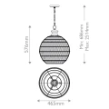 Lampa wisząca Casablanca - 3 źródła światła - Palladiański brąz QZ-CASABLANCA-3P-PBZ Elstead Lighting