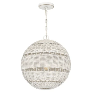 Lampa wisząca Lindendale - 1 źródło światła - Antyczna biel QZ-LINDENDALE-P-AWH Elstead Lighting