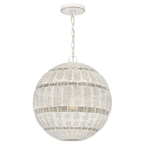 Lampa wisząca Lindendale - 1 źródło światła - Antyczna biel QZ-LINDENDALE-P-AWH Elstead Lighting