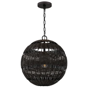 Lampa wisząca Lindendale - 1 źródło światła - Western brąz QZ-LINDENDALE-P-WT Elstead Lighting