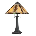 Lampa stołowa Navajo - 2 źródła światła - Brązowy  QZ-NAVAJO-TL-VB Elstead Lighting