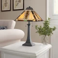 Lampa stołowa Navajo - 2 źródła światła - Brązowy  QZ-NAVAJO-TL-VB Elstead Lighting