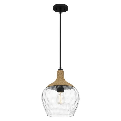 Lampa wisząca Royer - 1 źródło światła - Matowa czerń QZ-ROYER-1P-MBK Elstead Lighting