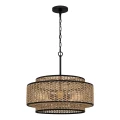 Lampa wisząca Teton - 5 źródeł światła - Matowa czerń QZ-TETON-5P-MBK Elstead Lighting