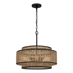 Lampa wisząca Teton - 5 źródeł światła - Matowa czerń QZ-TETON-5P-MBK Elstead Lighting