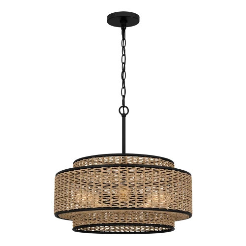 Lampa wisząca Teton - 5 źródeł światła - Matowa czerń QZ-TETON-5P-MBK Elstead Lighting