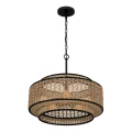 Lampa wisząca Teton - 5 źródeł światła - Matowa czerń QZ-TETON-5P-MBK Elstead Lighting