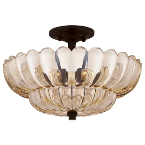 Półplafon Whitecap - 4 źródła światła - Kakaowy brąz QZ-WHITECAP-SF-M Elstead Lighting
