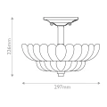 Półplafon Whitecap - 3 źródła światła - Kakaowy brąz QZ-WHITECAP-SF-S Elstead Lighting