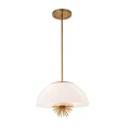 Lampa wisząca Staring - 3 źródła światła - Przecierane złoto STARING-3P-DG-OPAL Elstead Lighting