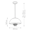 Lampa wisząca Staring - 3 źródła światła - Przecierane złoto STARING-3P-DG-OPAL Elstead Lighting
