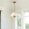 Lampa wisząca Staring - 3 źródła światła - Przecierane złoto STARING-3P-DG-OPAL Elstead Lighting