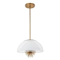 Lampa wisząca Staring - 3 źródła światła - Przecierane złoto STARING-3P-DG-OPAL Elstead Lighting