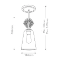 Mała lampa wisząca Staring - 1 źródło światła - Przecierane złoto STARING-MP-DG-CLEAR Elstead Lighting