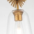 Mała lampa wisząca Staring - 1 źródło światła - Przecierane złoto STARING-MP-DG-CLEAR Elstead Lighting