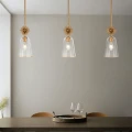 Mała lampa wisząca Staring - 1 źródło światła - Przecierane złoto STARING-MP-DG-CLEAR Elstead Lighting