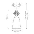 Mała lampa wisząca Staring - 1 źródło światła - Przecierane złoto STARING-MP-DG-OPAL Elstead Lighting