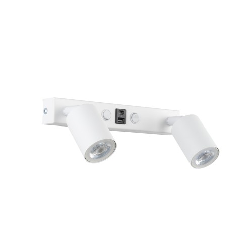 Kinkiet NEX WHITE 2XGU10 / USB 11355 TK Lighting