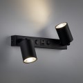 Kinkiet NEX BLACK 2XGU10 / USB 11356 TK Lighting