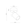 Lampa sufitowa NEX BLACK 1XGU10 11368 TK Lighting