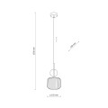 Lampa wisząca SOPHIA COGNAC WHITE 1XE14 11589 TK Lighting