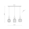 Lampa wisząca SOPHIA COGNAC WHITE 3XE14 11591 TK Lighting