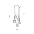 Lampa wisząca SOPHIA COGNAC WHITE 5XE14 11593 TK Lighting