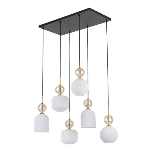 Lampa wisząca SOPHIA COGNAC WHITE 6XE14 11594 TK Lighting