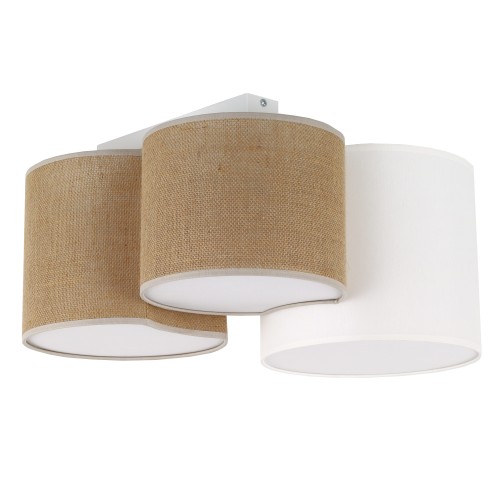 Lampa sufitowa boho z trzema kloszami MONA JUTA na E27 5907 TK Lighting