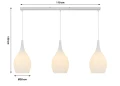 7031-0306 Lampa wisząca trójka Blanco Aviano Lighting