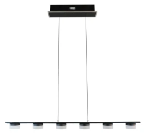 7066-702 Lampa wisząca szóstka CASSIS czarna Aviano Lighting