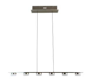 7066-703 Lampa wisząca szóstka CASSIS nikiel-mat Aviano Lighting