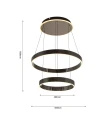 6072-305 Lampa wisząca podwójna MARLING czarny chrom Aviano Lighting