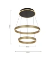 6072-304 Lampa wisząca podwójna Marling złota Aviano Lighting