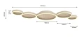 9069-513 Lampa sufitowa piątka BORMES Sand Aviano Lighting