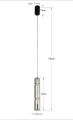 6223-0110 Lampa wisząca jedynka CILINDRO Aviano Lighting