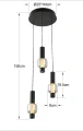 6224-0310 Lampa wisząca trójka RONDA Aviano Lighting