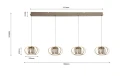 7033-413 Lampa wisząca czwórka SALO Aviano Lighting