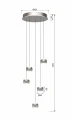 5039-503 Lampa wisząca piątka okrągła QUIBERON Aviano Lighting