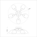 Lampa sufitowa PORTOS 5xE14 ML2267 Milagro