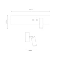 Kinkiet Resort prawy 10W + 3W LED 4000K Biały ML1569 Milagro