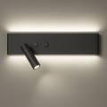 Kinkiet Resort Czarny Lewy 10W + 3W LED 4000K ML1570 Milagro
