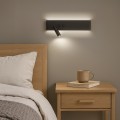 Kinkiet Resort Czarny Lewy 10W + 3W LED 4000K ML1570 Milagro