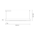 Lampa wisząca Linea Biały 36W LED 3000K-4000K-5700K ML1783 Milagro