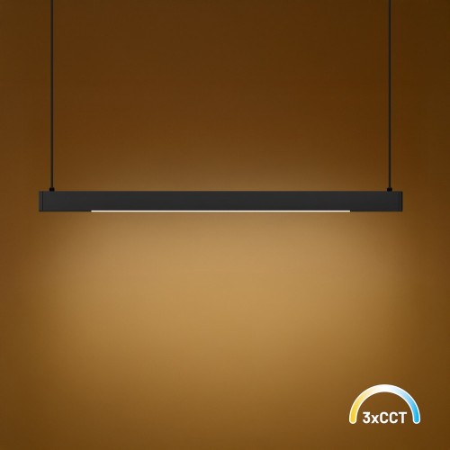 Lampa wisząca Linea Czarny 36W LED 3000K-4000K-5700K ML1784 Milagro